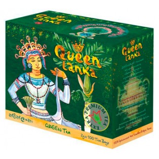 Queen Lanka Green Tea 100 Tea Bags